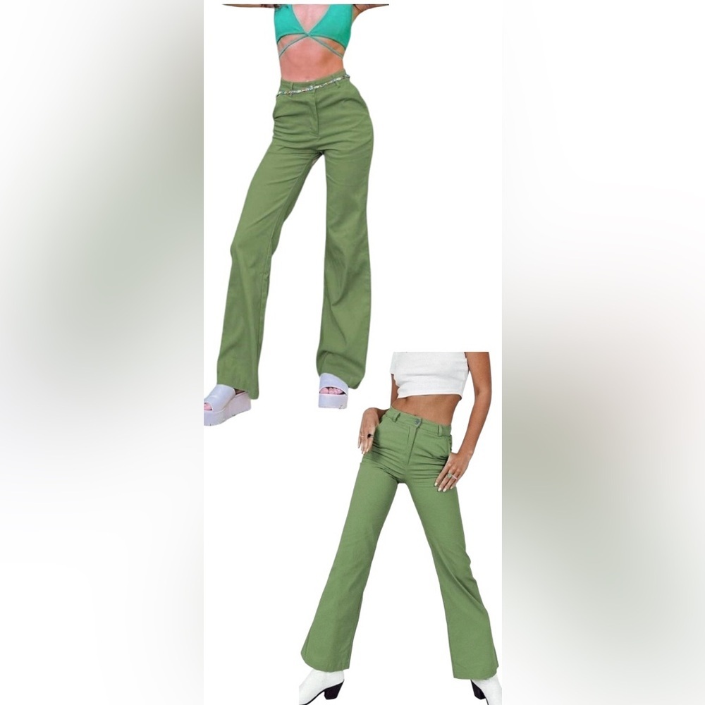 Princess Polly Olive Green Trousers